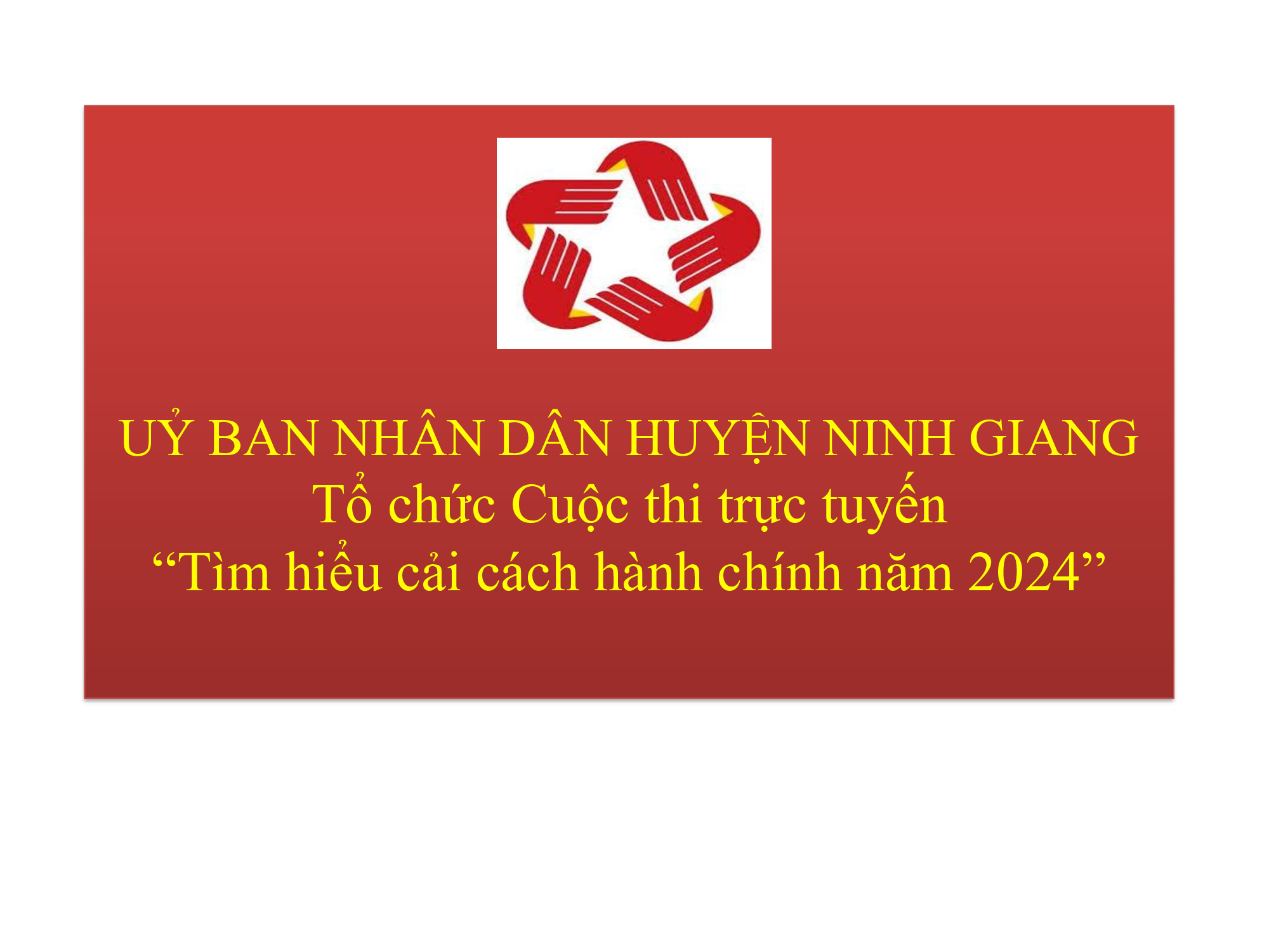 Tham gia Cuộc thi trực tuyến “Tìm hiểu cải cách hành chính năm 2024” trên địa bàn huyện Ninh Giang